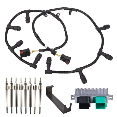 For 2004-10 Ford 6.0L Powerstroke Glow Plugs Harnesses GPCM Controller w/Tool - Image 1 of 4