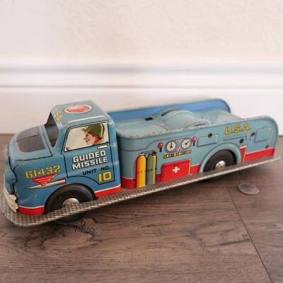 LOUIS MARX JUNIPER РАКЕТНЫЙ ГРУЗОВИК, БЛОК УПРАВЛЯЕМОЙ РАКЕТЫ NO 10 ГРУЗОВИКОВ США C-1960 - Изображение 1 из 4