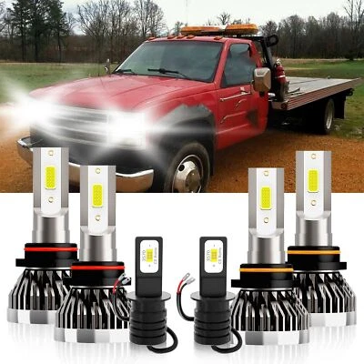 For GMC C3500HD 2001-2002 6x LED Headlight High Low Beam+Fog Bulbs white 6000K - Image 1 of 4