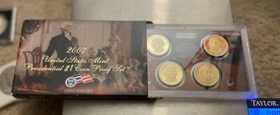 2007 us mint uncirculated p/d, pres. 25c uncirc p/d, $1 pres proof - Image 1 of 4