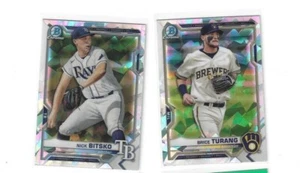 2021 BOWMAN CHROME ATOMIC REFRACTOR BRICE TURANG BREWERS NICK BITSKO RAYS - Picture 1 of 1