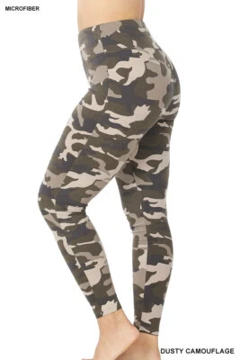 Leggings camuflados polvorientos de microfibra grandes Foto 1 de 3