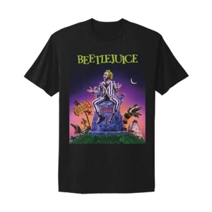 Beetlejuice 90s Poster Graphic Movie Classic Film retro vtg design T-Shirt - Picture 1 of 1