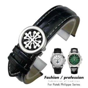 Genuine Leather Watch Band for Patek Pp Philippe Durable Deployment Strap - Picture 1 of 48