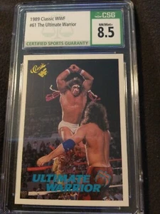 1990 THE ULTIMATE WARRIOR CLASSIC WWF  NM MINT  8.5 CSG #61 GRADED WWE - Picture 1 of 1
