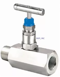 Needle Valve 1/2" Male NPT x 1/2" Female NPT 6000 PSI Stainless NACE <556IN05 - Picture 1 of 2