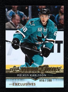 2014-15 Upper Deck Young Guns UD Exclusives /100 Melker Karlsson #468 Rookie RC
