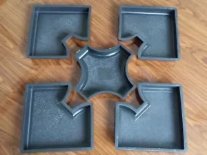 5 pcs interlocking concrete plastic garden mould driveway patio pathmaker - Picture 1 of 5
