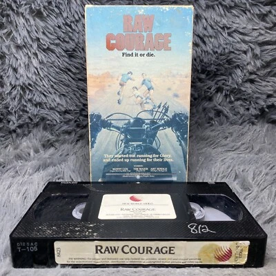 Raw Courage Find It Or Die VHS Tape 1983 New World Video Release Movie Rare - Image 1 of 4