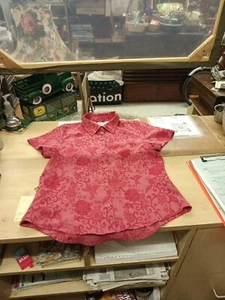 Vintage Royal Robbins Shirt mittelrot Blumenmuster Kleidung trendy Retro gebraucht  - Bild 1 von 7