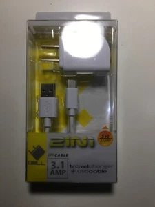 2-in-1 Package: 2 USB Ports Wall Charger and 5 Ft Type C Cable 3.1 amp NEW - Picture 1 of 4