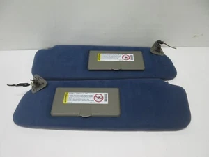 97-02 Savana Express Van Sun Visor Set Pair Driver Passenger Blue Cloth - Picture 1 of 6