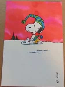 Tarjeta de Navidad Peanuts Snoopy Charles Schulz, c1965 - Imagen 1 de 3