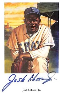 Josh Gibson, Jr. Signed Negro League - Grays Ron Lewis Post Card 181253