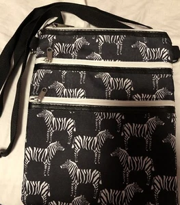 Avenue 9 Crossbody Purse 9" X 7.25 Zebra Print Strap 47” Adjustable Strap NWT - Picture 1 of 3