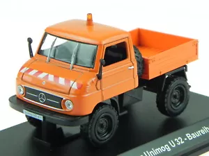 Mercedes-Benz Unimog U411 U32 arancio modellino Atlas 1:43 - Foto 1 di 4
