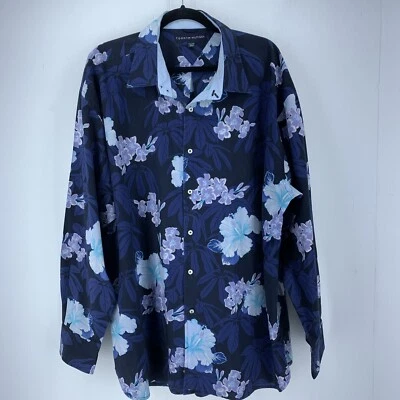 Camisa De Colección Tommy Hilfiger Para Hombres XXL Y2K Floral Hipster Única Ropa de Calle Informal Foto 1 de 4