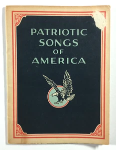 Folleto de colección de John Hancock Life Insurance Co Patriotic Songs of America años 30 - Imagen 1 de 7