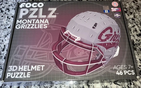 FOCO PZLZ 3D Football Helmet Puzzle Montana Grizzlies NCAA New SEALED Cover