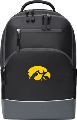  Mochila "Alliance" con licencia oficial de la NCAA Iowa Hawkeyes, negra, 19" Foto 1 de 4