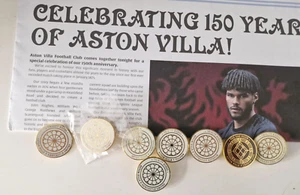 ASTON VILLA 150 YEARS PLUS 8 x VIP/ EXECUTIVE MAGNETIC LAPEL BADGES 2024-2025 - Picture 1 of 2