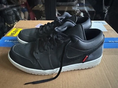 Talla 11 - Paris Saint-Germain x Air Jordan 1 Low Negro, USADO Foto 1 de 4