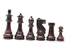  - Tournament Chess Set Pieces - Unique Staunton Ringy Rosewood / Boxwood 