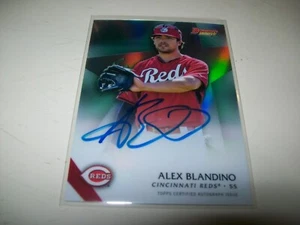 2015 BOWMAN'S BEST ALEX BLANDINO AUTO AUTOGRAPH #B15-AB CINCINNATI REDS - Picture 1 of 2
