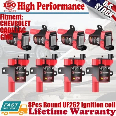 Pacote com 8 bobinas de ignição para Chevy Silverado GMC Sierra Yukon 4.8L 5.3L 6.0L V8 D585 - Imagem 1 de 4