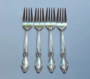 (4) Wm Rogers 1955 LADY DENSMORE Silver Plate Salad Forks~Free Shipping - Picture 1 of 10