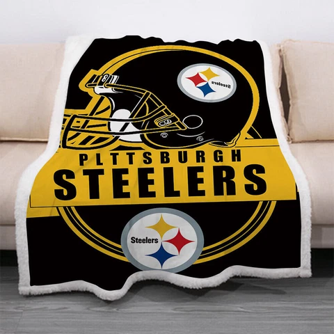 Pittsburgh Steelers Sherpa Fleece Blanket Winter Soft Warm Fluffy Throw Blanket Cover