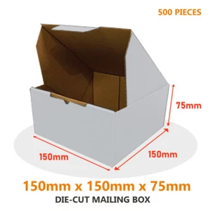 500x Die Cut Mailing Box 150 x 150 x 75mm Cardboard Box For Australia POST 1kg - Picture 1 of 9