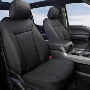 Front Car Seat Covers Customized Fit Ford F150 F250 F350 F450 Super Crew/Crew... - Picture 1 of 8
