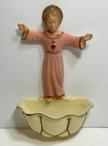 Vintage Hartland geformter Kunststoff Jungfrau Maria Herz Weihwasserbrunnen - Bild 1 von 6