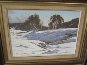 Robyn Collier Original Oil Painting Snow Gums - Perisher 1978. Collectable. - Picture 1 of 12