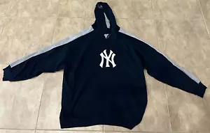 Majestic New York Yankees Hoodie Pullover Jacket Navy Blue w/ Gray Adult 4XL - Picture 1 of 3