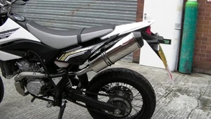 Yamaha WR125x 2009-2016 Edelstahl Oval Carbon Auslass R. Legal Motorrad Auspuff - Bild 1 von 10