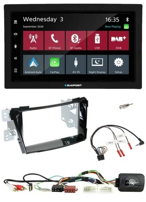 Blaupunkt DAB Bluetooth USB Lenkrad 2DIN Autoradio für Hyundai i40 11-19 USB AUX - Bild 1 von 4