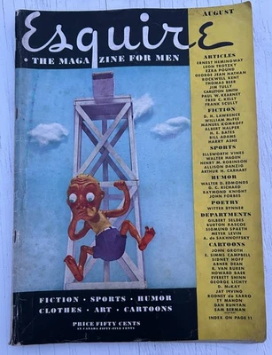 Esquire Magazine August 1934 Hemingway  Trotsky Walter Hagen Reader Copy - Image 1 of 4
