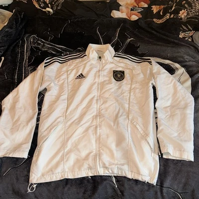 Vintage Adidas Deutschland Fußball Track Top Jacke weiß Herren selten Gr. xl 42-44 - Bild 1 von 4