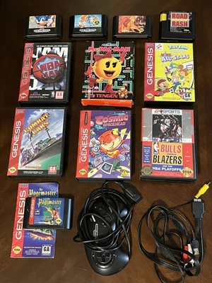 Sega Genesis Lote de 11 Juegos, (4 CIB) Sonic 1 & 2/Tiny Toon All-Stars/Ms Pacman Foto 1 de 4