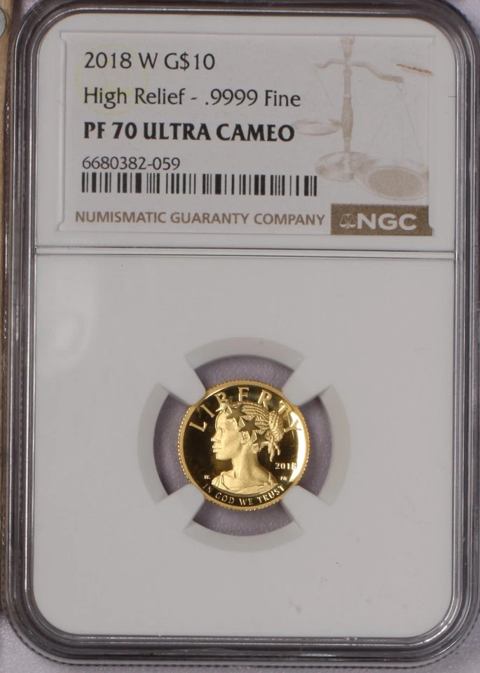 2018-W Gold American Liberty High Relief 1/10 oz. $10 NGC PF70 Ultra Cameo - Image 1 of 4
