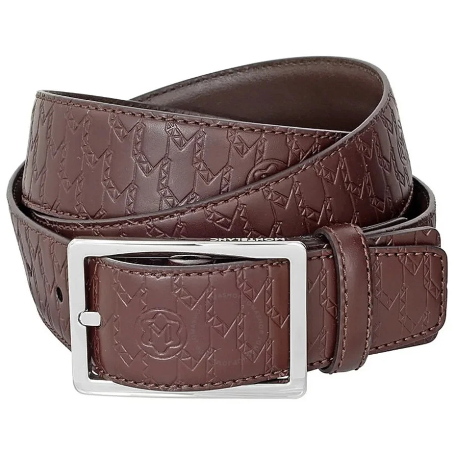 Nuevo Cinturón Montblanc Signature Cuero Marrón 112950 Foto 1 de 1