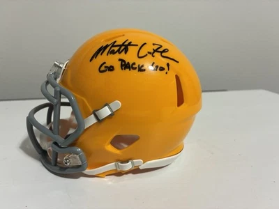 Mini Casco Retro MATT LAFLEUR Green Bay Packers FIRMADO Años 50’s Inscrito Foto 1 de 4