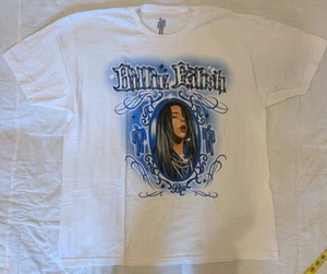 White 2019 Official Billie Eilish Tour Merch XL Graffiti Print T-shirt Unisex - Picture 1 of 8