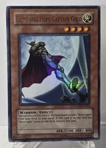 Elemental Hero Captain Gold FOTB-EN014 Ultra Rare Yugioh TCG NM - Picture 1 of 2