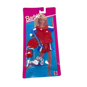 Vintage 1995 Barbie Sports Fashions Workout Outfit Baseball Bat Shoes 68312-91 - Picture 1 of 3
