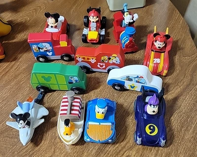 Disney Mickey Mouse Casa Club Roadster Corredores Coches Madera Lote Mixto Foto 1 de 4