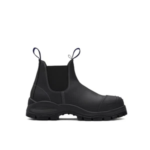 990-075 Stahlkappe Slipper elastische Seitenstiefel mit Trittschutz, schwarz, AU Größe 7,5, - Bild 1 von 1