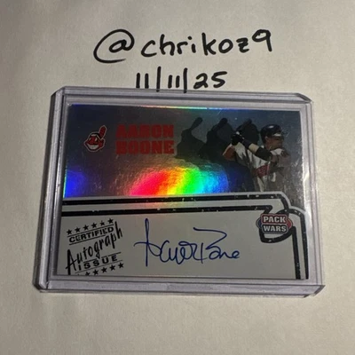 Aaron Boone 2005 Topps Pack Wars Auto on Card PWA-AB Guardians Yankees SP Coach - Image 1 of 2